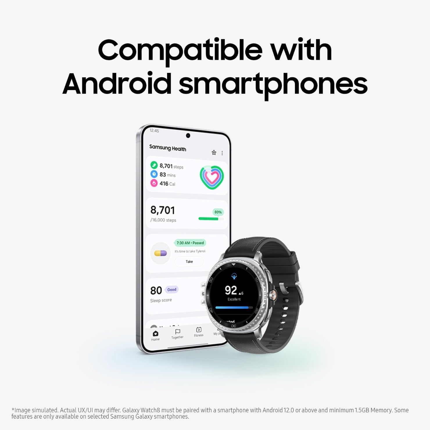 Samsung Galaxy Watch8 Classic 46mm, AI Smart Watch with Cushion Design and Rotating Bezels, with Hybrid Band and Wearable Display, Bluetooth, White, 3 Year Extended Warranty (UK Version) - Image 9