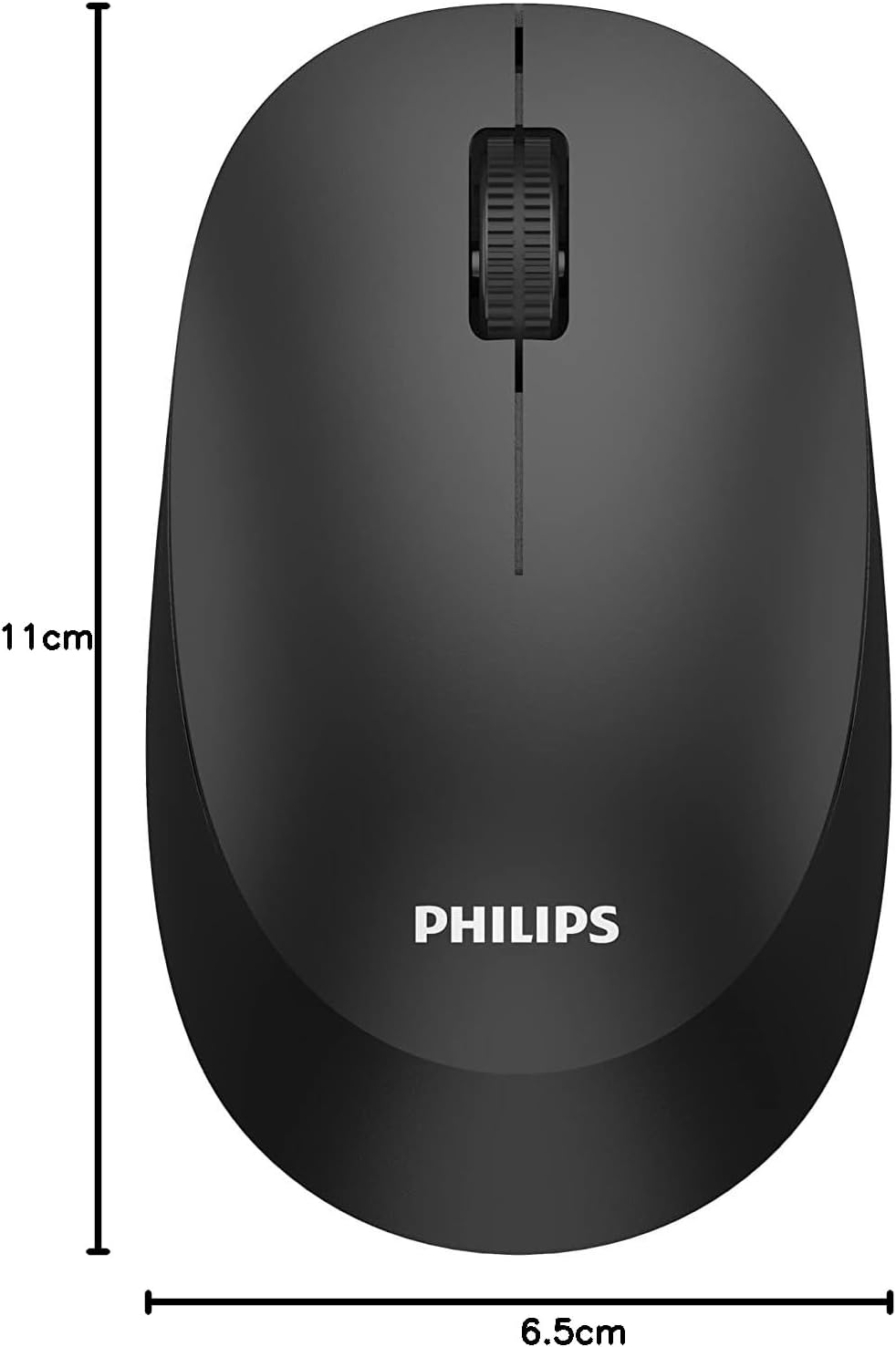 Philips SPK7307BL Wireless Mouse, 2.4Ghz,Intelligent power saving, 1,600 DPI, Ambidextrous shape, Reduced click sound, High-definition optical tracking - Image 5