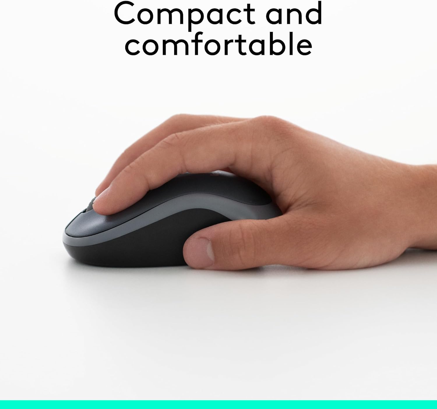 Logitech M185 Wireless Mouse, 2.4GHz with USB Mini Receiver, 12-Month Battery Life, 1000 DPI Optical Tracking, Ambidextrous, Compatible with PC, Mac, Laptop - Grey - Image 5