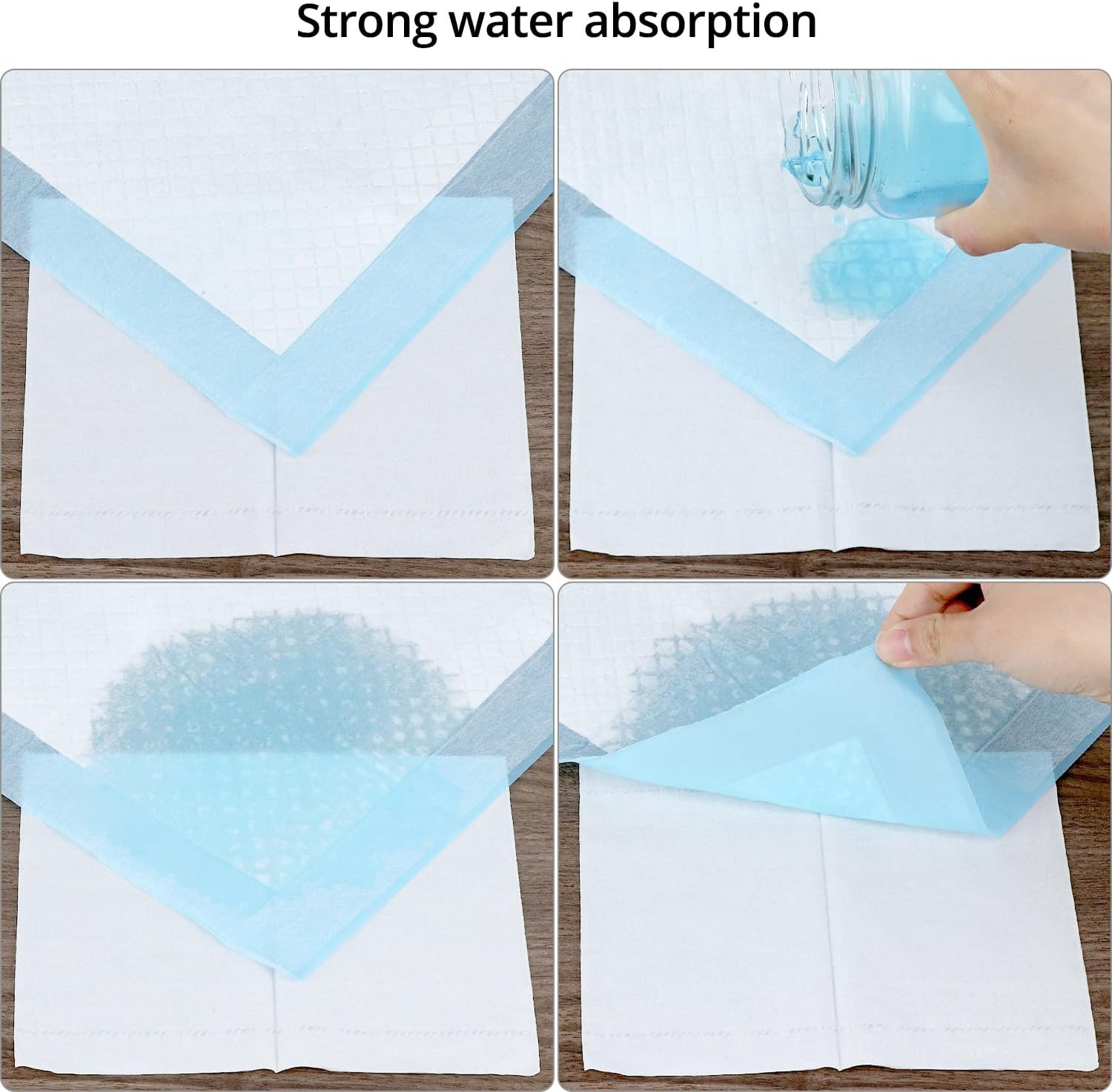 QWORK® 50 Pieces Puppy Training Pads, 55x85cm 6-Layers Highly Absorbent Dog Pee Pads, for Puppies, Small Pets - Image 3