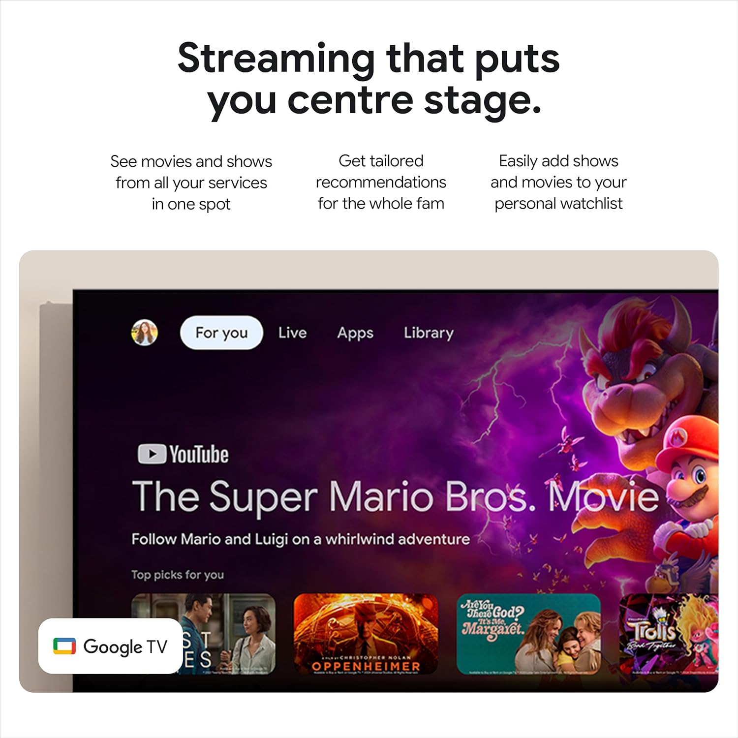 Google TV Streamer (4K) - Fast Streaming Entertainment With Voice Search Remote - Watch Movies, Shows, Live TV and Netflix in 4K HDR - Smart Home Control - 32 GB Storage - Porcelain - Image 4