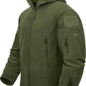 TACVASEN Windproof Men’s Fleece Jacket Full Zip Work Tactical Military Hoodies