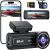 Dash Cam, 4K + 1080P DashCam Front and Rear, WiFi Dashcam with 64GB SD Card, Dual Car Camera Dash Cam with Night Vision, 170° Wide Angle, G-Sensor, App Control, Loop Recording, Parking Mode