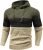 HYPESTFIT Men’s Hoodies Pullover Long Sleeve Hooded Colour Block Knitted Sweatshirt Top Casual